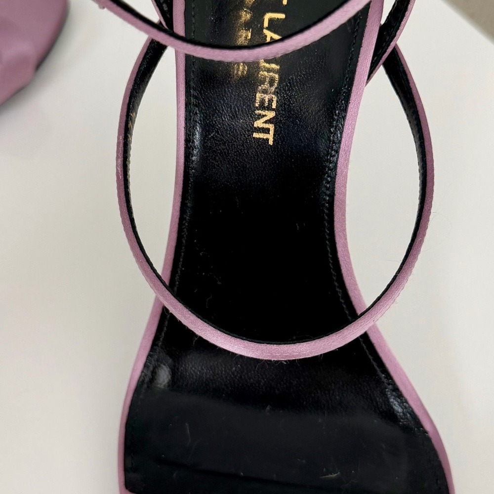 Saint Laurent ‘Dive’ ancient pink sandal heel size 37.5 - Picture 5 of 16
